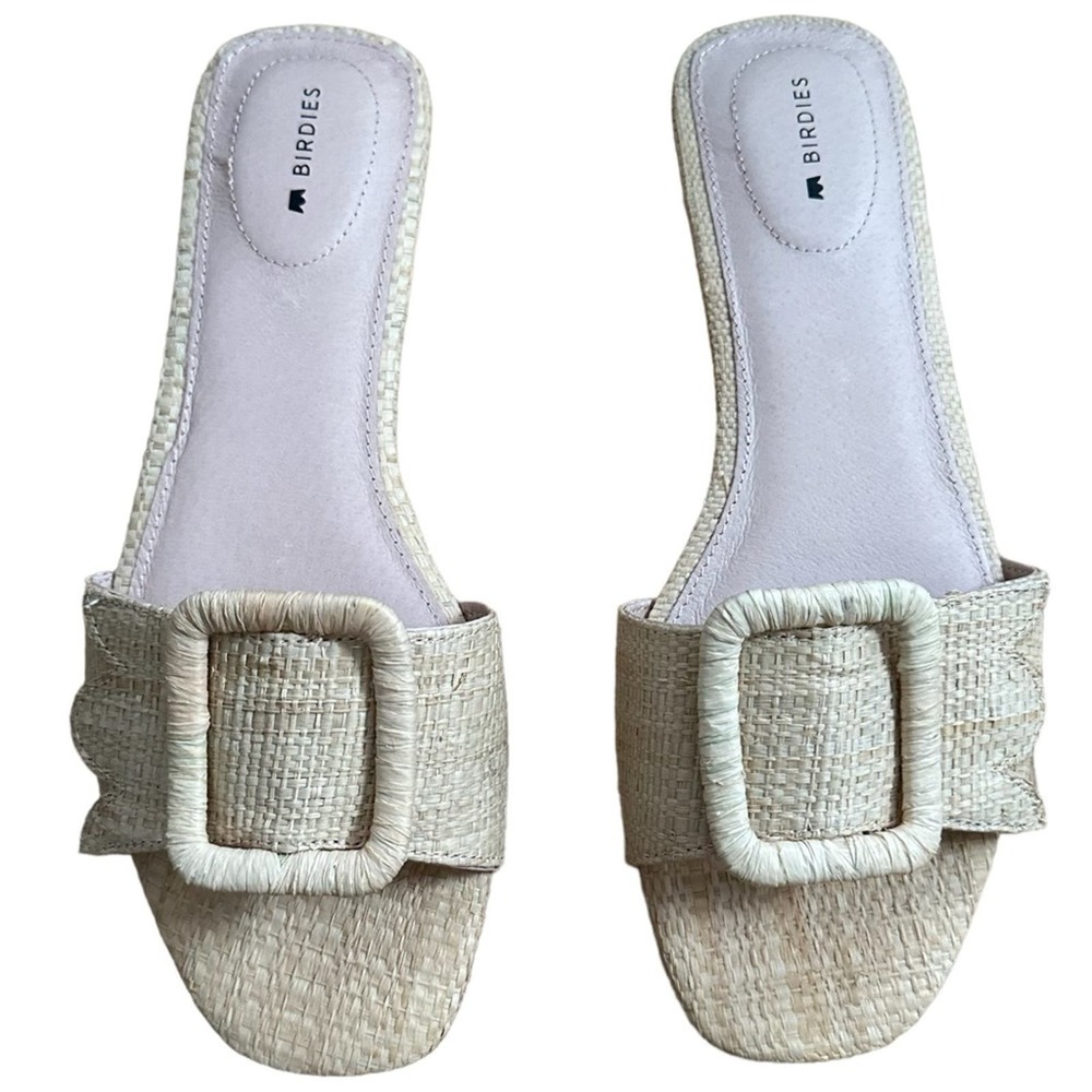 SOLD:Birdies Women's The Kiwi Raffia Sandal - Tan, 8US - Picture 1 of 11